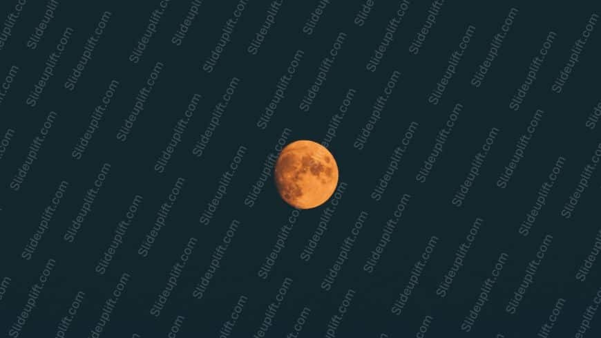 Amber Moon Dark Blue Sky Background Image