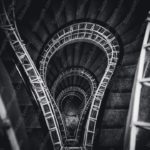 Black And White Spiral Staircase Background Image & Google Slides Theme