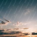 Blue And Golden Sunset Sky Background Image & Google Slides Theme