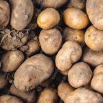 Brown Yellow Potatoes Background Image & Google Slides Theme