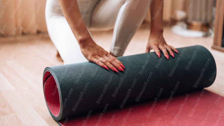 Charcoal Yogamat Fuchsia Background Image & Google Slides Theme