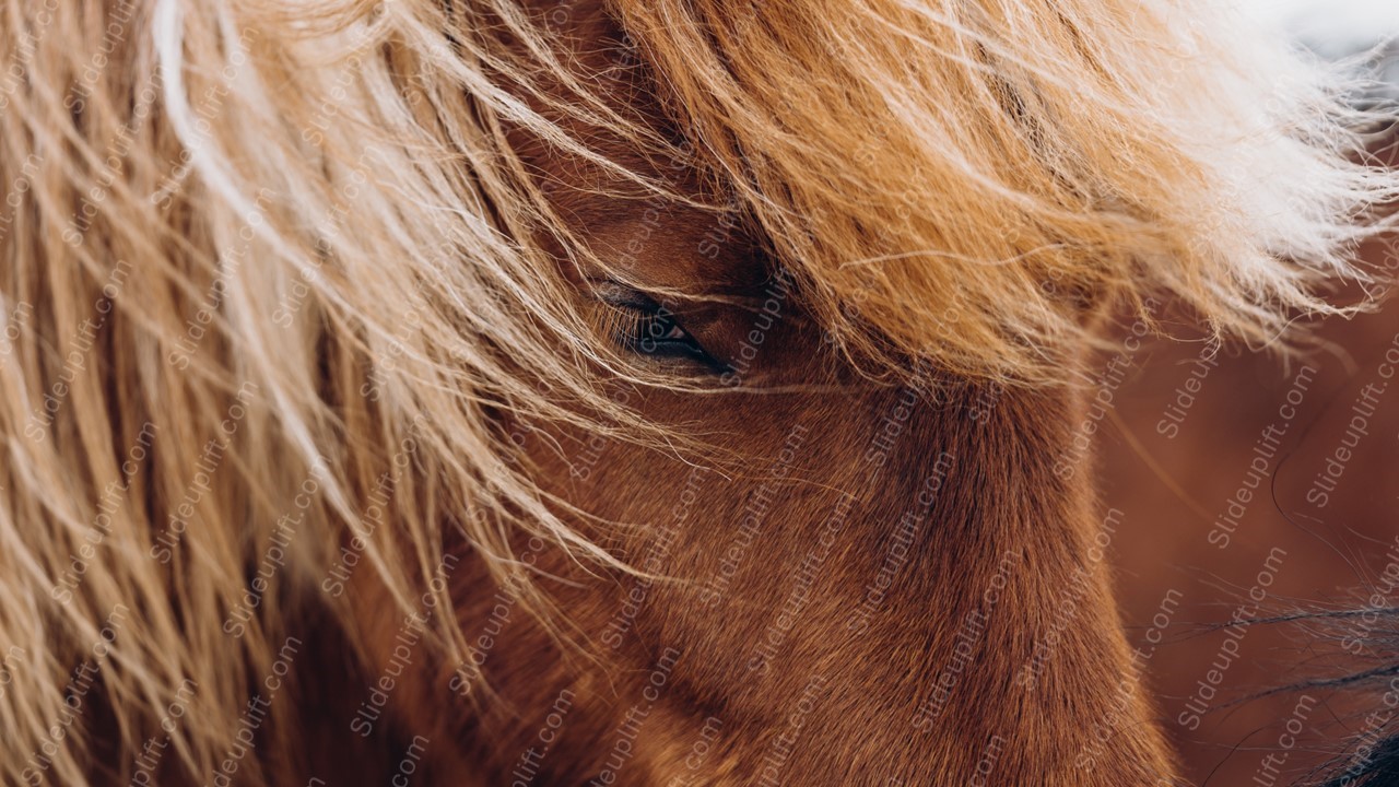 Chestnut Horseeye Mane Background Image & Google Slides Theme