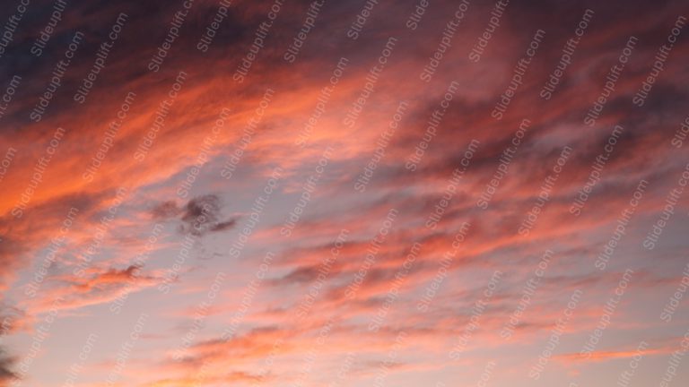 Crimson Blue Sky Clouds Background Image & Google Slides Theme