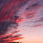 Crimson And Indigo Clouds Sunset Background Image & Google Slides Theme