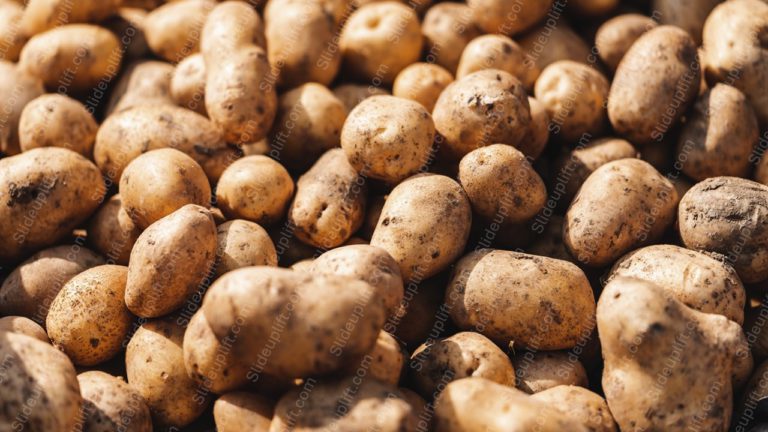 Earthy Brown Potatoes Background Image & Google Slides Theme