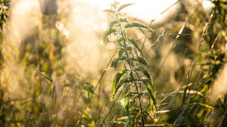 Golden Nettle Greenery Background Image