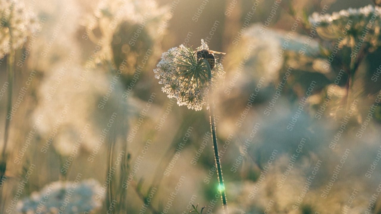 Golden Hour Queen Anne_S Lace Background Image & Google Slides Theme