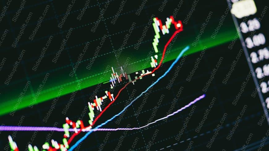 Green Red Blue Colored Lines Stock Market Chart Background Image