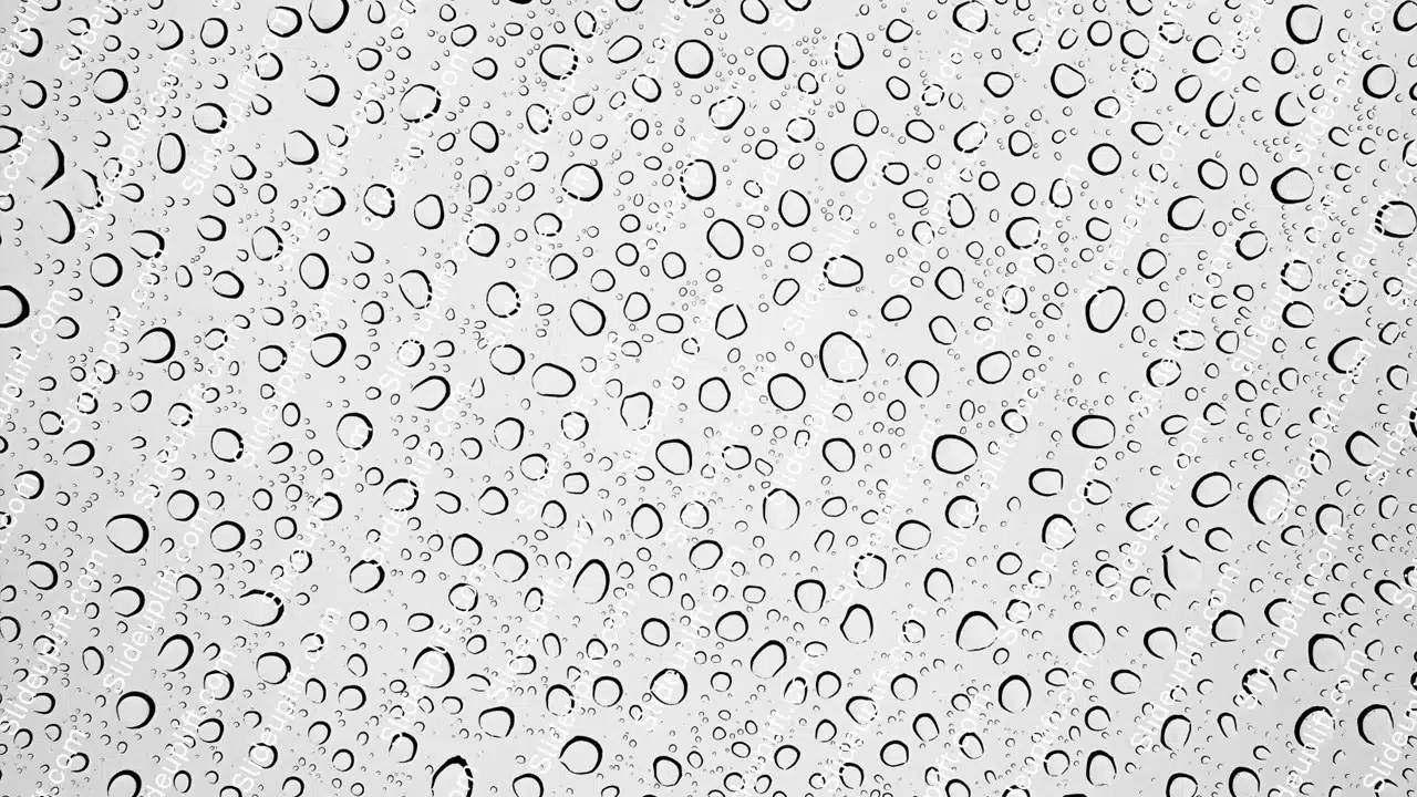 Grey Water Droplets Background Image & Google Slides Theme