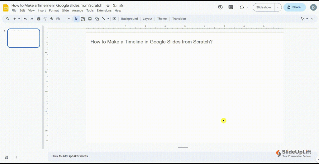 How to Make Timeline in Google Slides using Shapes