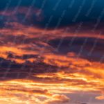 Orange Blue Clouds Sunset Sky Background Image & Google Slides Theme