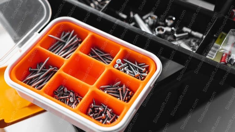 Orange Screws Toolbox Background Image & Google Slides Theme