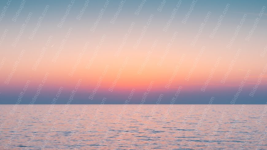 Pastel Blue Pink Ocean Horizon Background Image