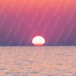 Peach Sunrise Ocean Background Image & Google Slides Theme