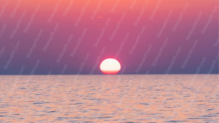 Peach Sunrise Ocean Background Image & Google Slides Theme