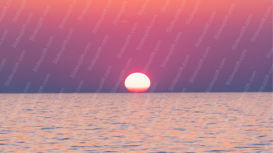 Peach Sunrise Ocean Background Image