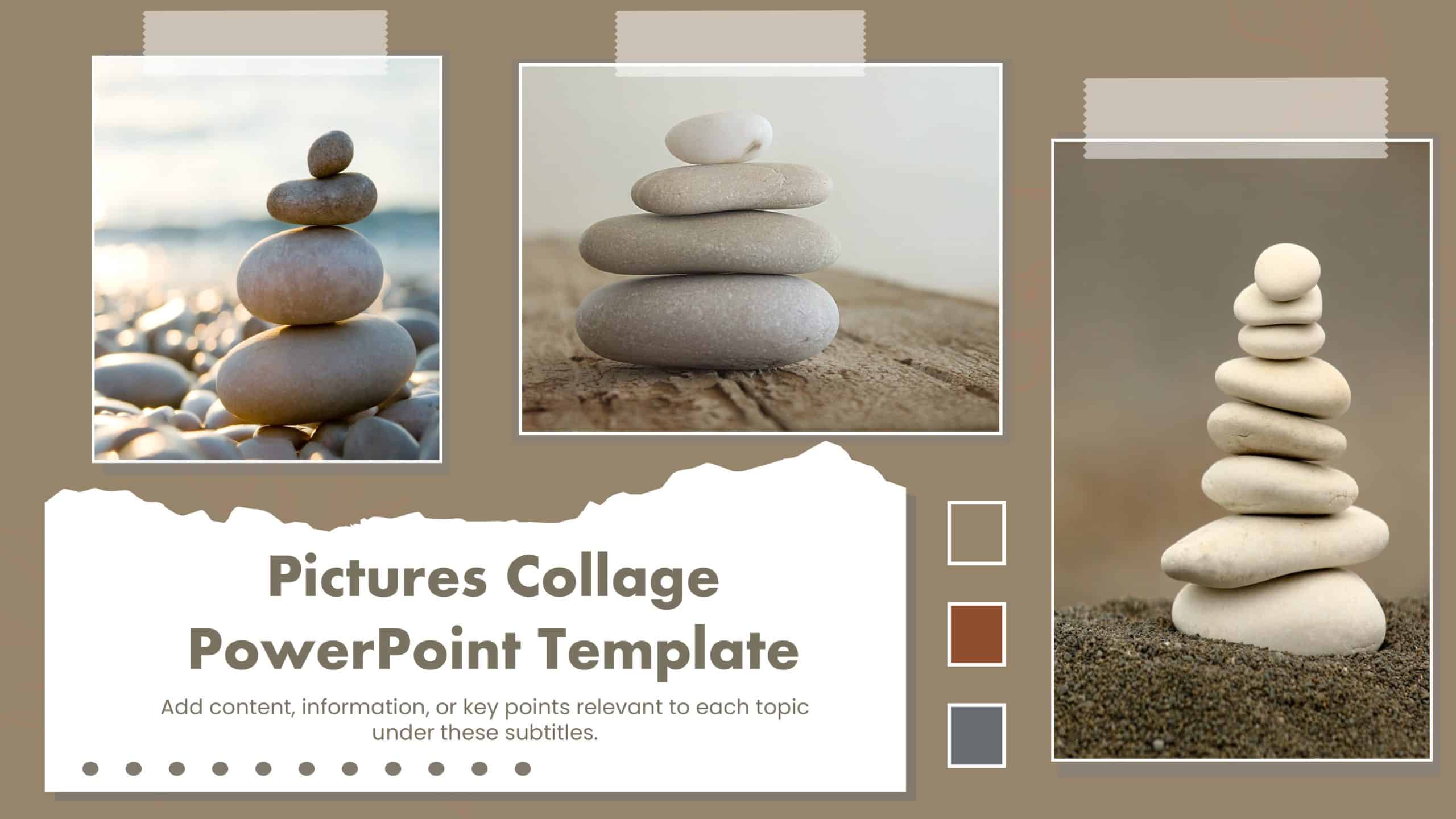 Powerpoint Personal Collage Introduction Example Pictures Collage PowerPoint Template