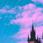 Pink Blue Cotton Candy Sky Church Spires Background Image & Google Slides Theme