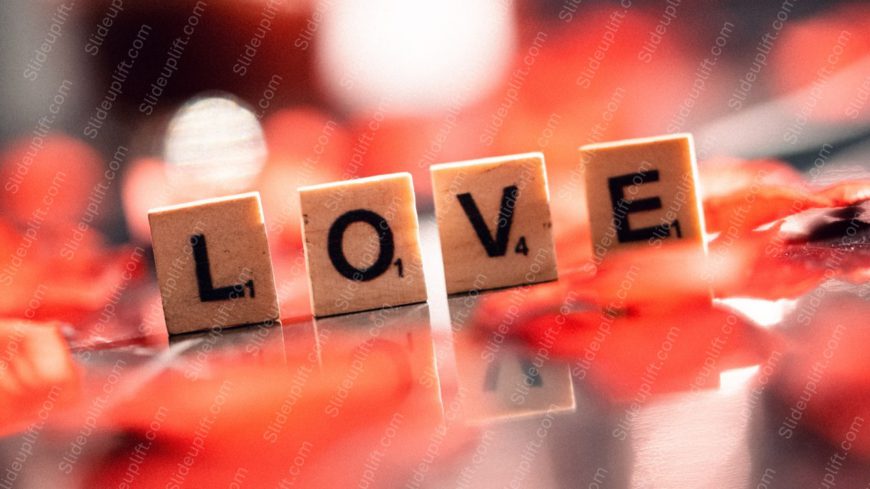 Red Orange Love Letters Background Image