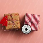 Red White Gift Boxes Pink Background Image & Google Slides Theme