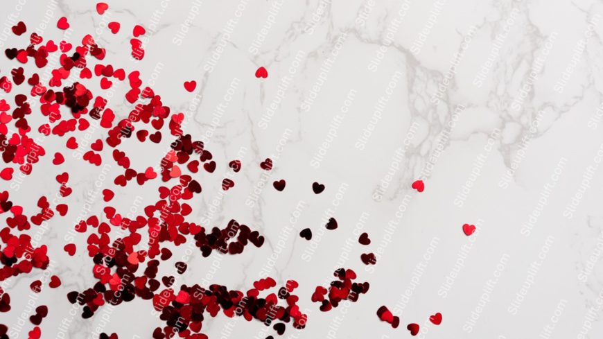 Red Hearts White And Grey Marble Background Image