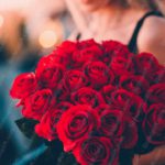 Red Roses Blurry Background Image & Google Slides Theme