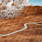 Rust Brown Hills Serpentine Road Background Image & Google Slides Theme