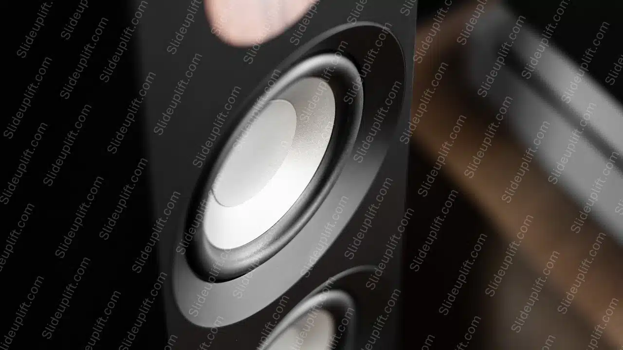 Silver Black Speaker Background Image & Google Slides Theme