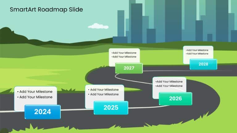 SmartArt Roadmap Slide & Google Slides Theme