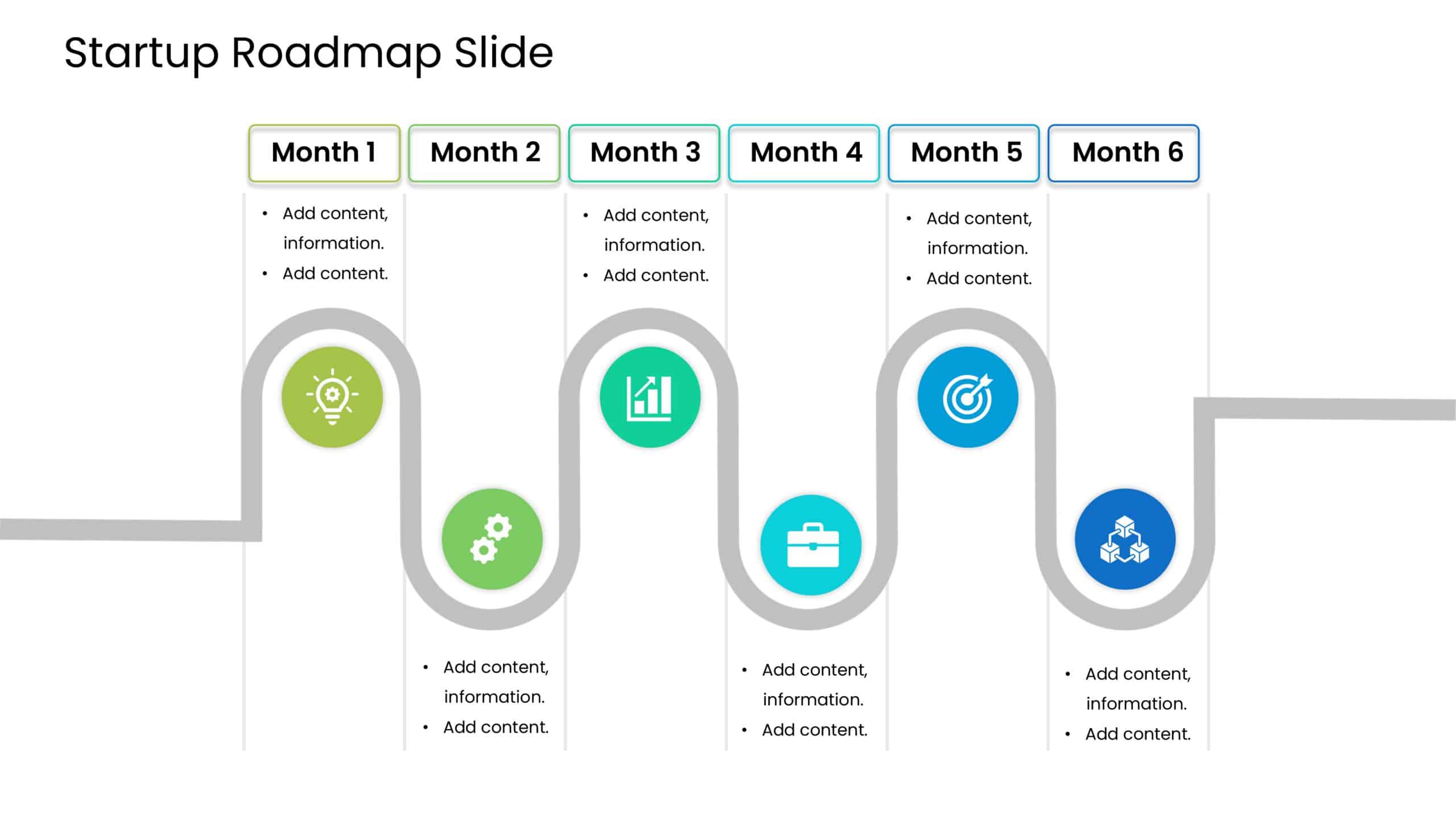 Professional Startup Roadmap Slide Template