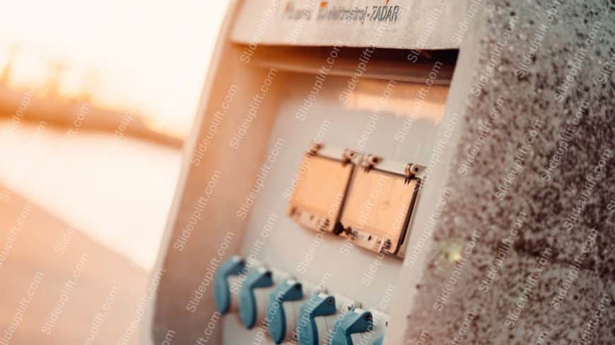 Sunset Orange Blue Switches Concrete Background Image