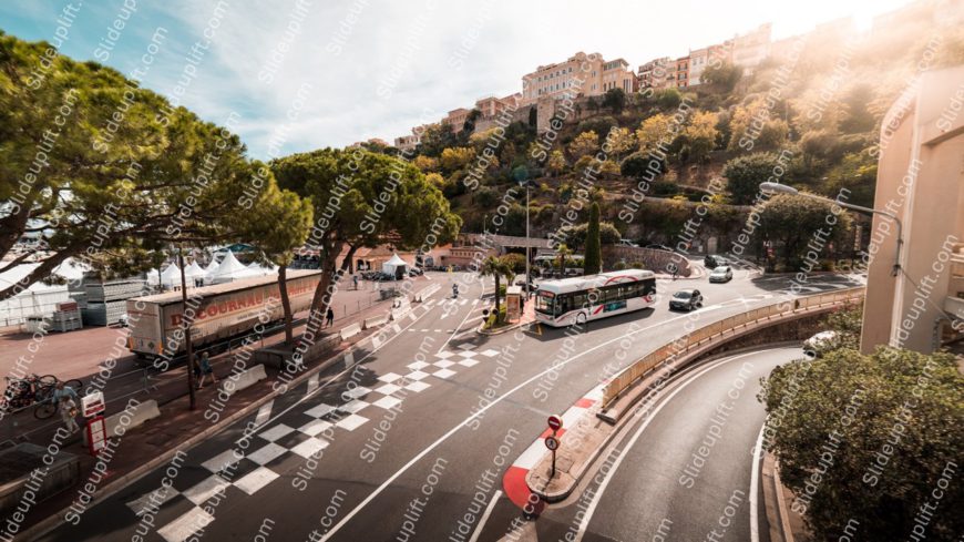 Terracotta Buildings Greenery Road Background Image