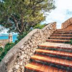 Terracotta Stairs Seaside Background Image & Google Slides Theme