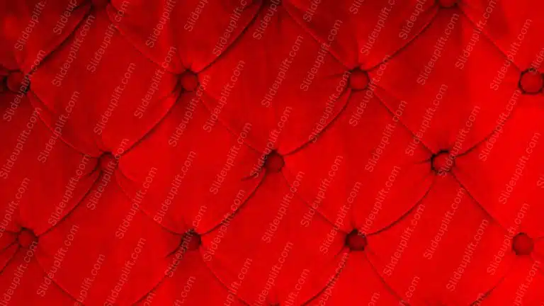 Vivid Red Tufted Fabric Background Image & Google Slides Theme