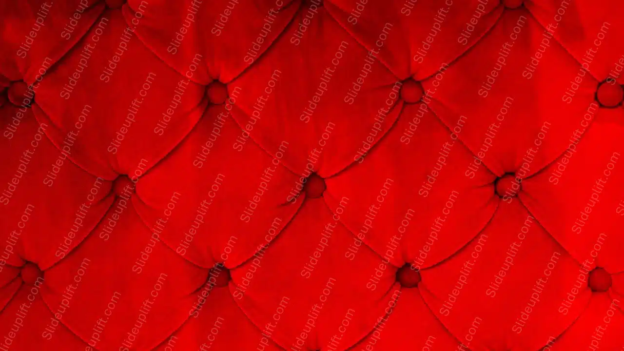 Vivid Red Tufted Fabric Background Image & Google Slides Theme