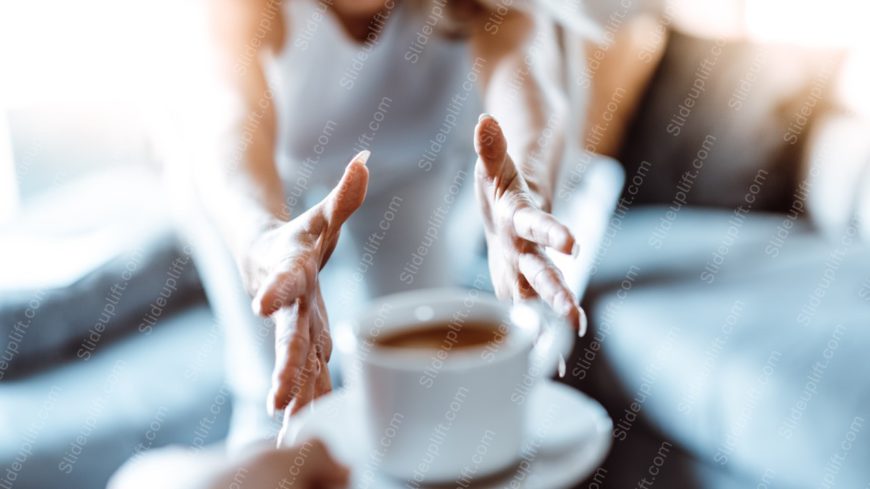 Warm Toned Hands Coffee Cup Background Image