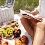 White Dress Person Picnic Basket Food Background Image & Google Slides Theme