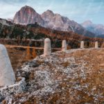 White Grey Bollards Brown Mountain Background Image & Google Slides Theme