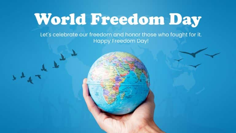 World Freedom Day PowerPoint Template & Google Slides Theme