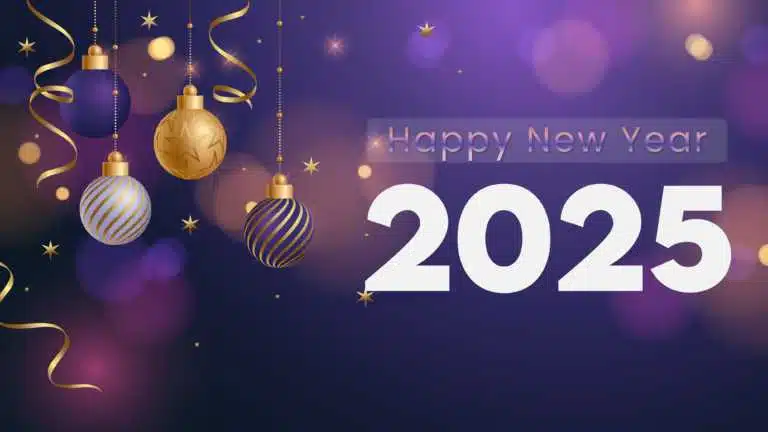 2025 New Year PowerPoint Background