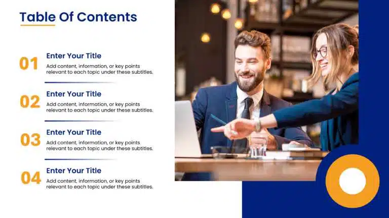 4 Points PowerPoint Table Of Contents Template & Google Slides Theme