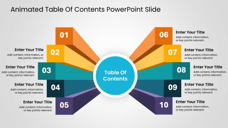 Animated Table Of Contents PowerPoint Slide & Google Slides Theme