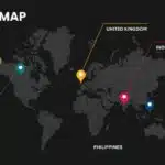 Animated World Map PowerPoint Template & Google Slides Theme