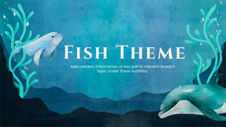 Fish Frame/slide Cool Slide Fish Background For Presentations
