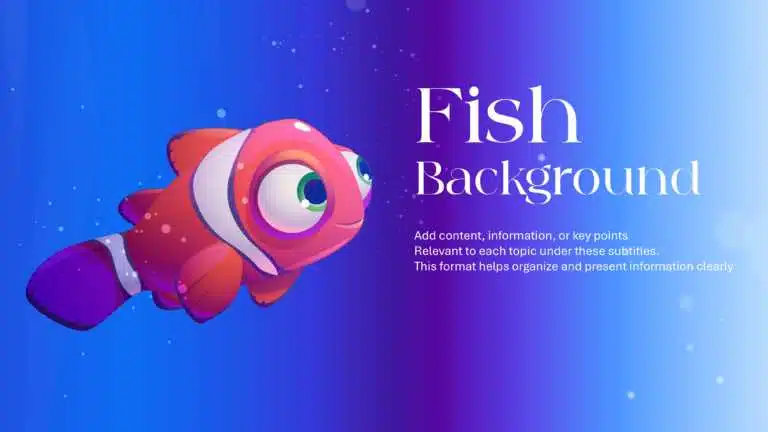 Cute Fish Aquarium PowerPoint Background