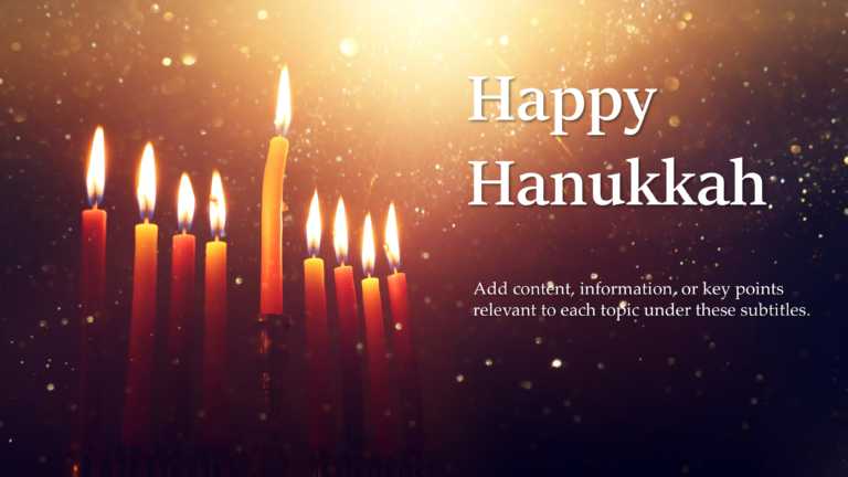 Hanukkah Background For PowerPoint And Google Slides Theme