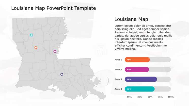 Louisiana Map Powerpoint Template