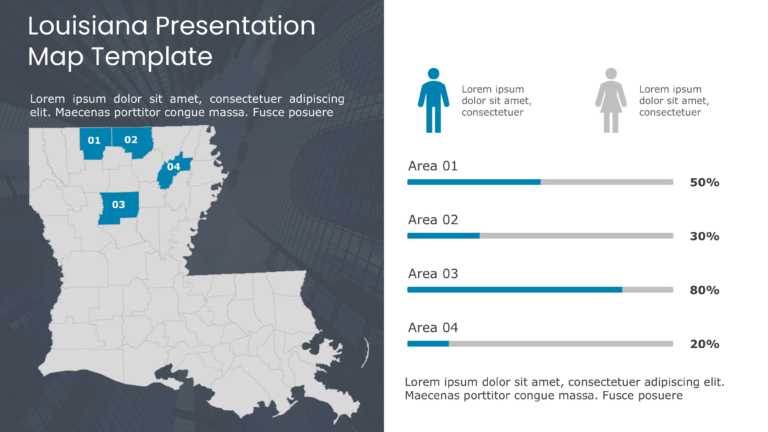 Louisiana Presentation Map Template & Google Slides Theme