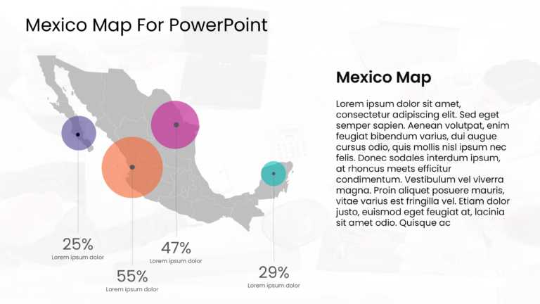 Mexico Map For PowerPoint & Google Slides Theme