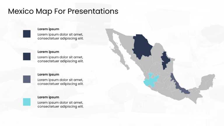 Mexico Map For Presentations & Google Slides Theme